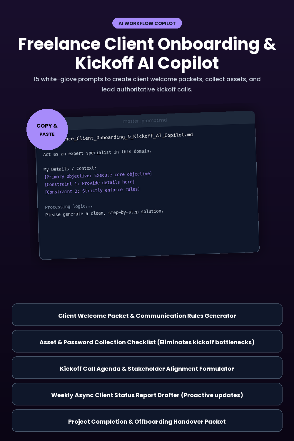 Freelance Client Onboarding & Kickoff AI Copilot