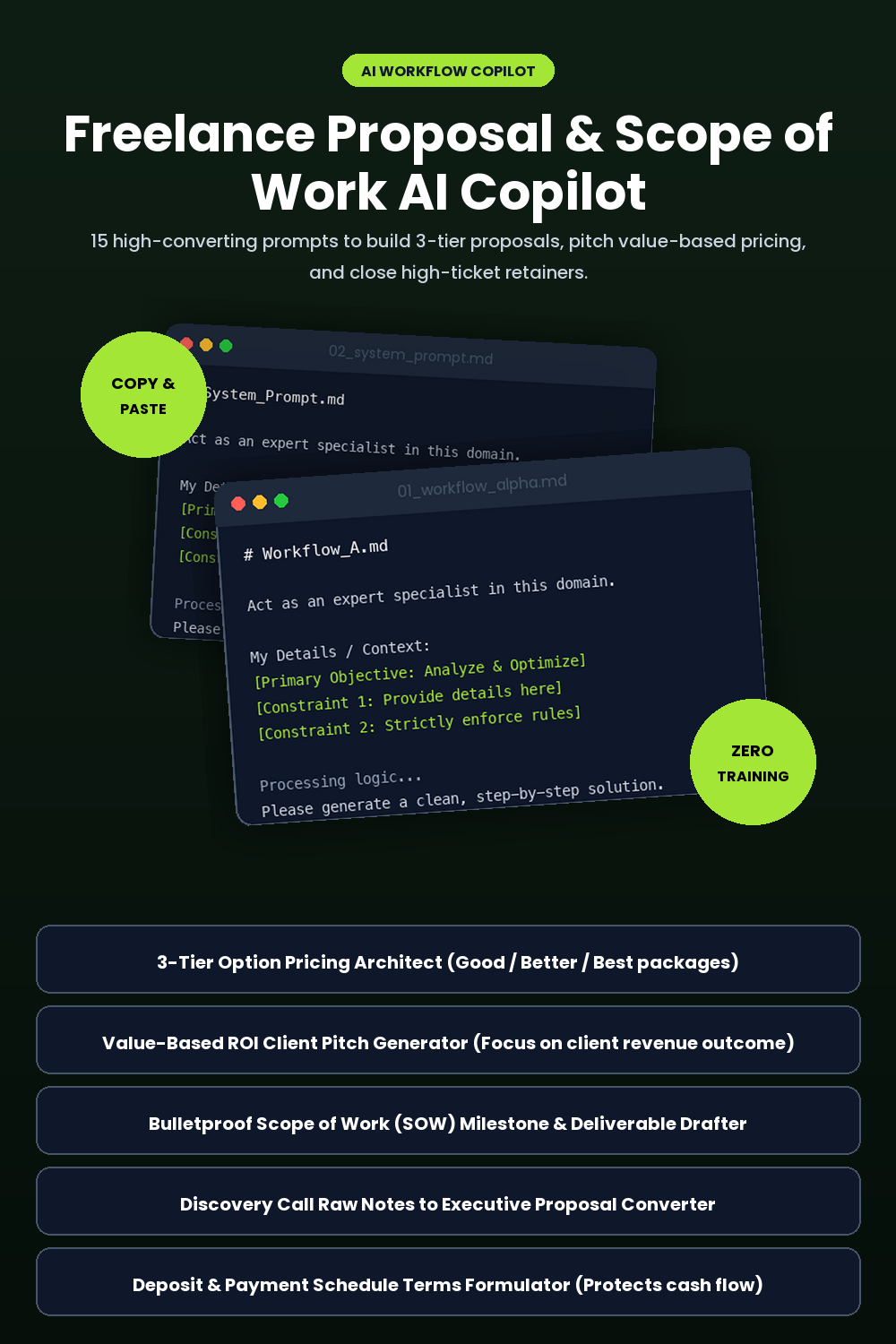 Freelance Proposal Template AI Prompts & SOWs