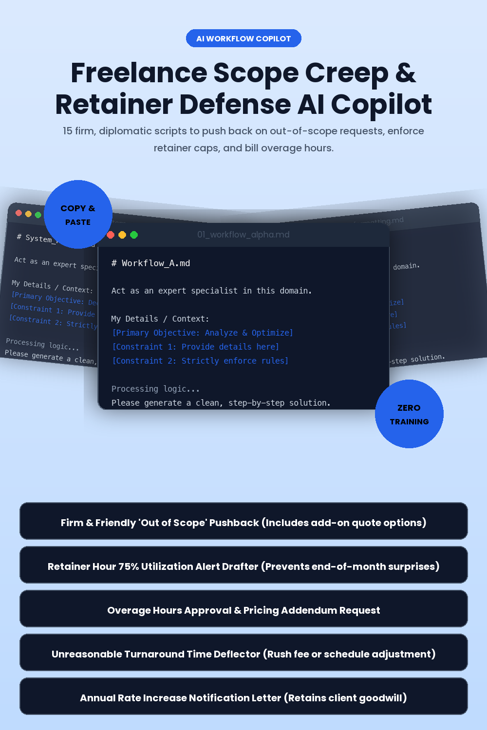 Freelance Scope Creep & Retainer Defense AI Copilot